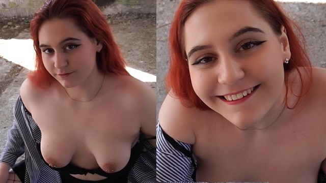 Sexy Redhead Realtor Sucks a Pervert Pretending to Buy a House | POV