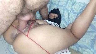 5 Orgasms with his Hard Cock Passing between my Panties, Fucking his Balls to the Bottom of my Pussy