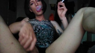 Crossdresser cums hard after months