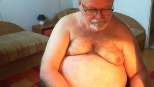 grandpa piss and cum on webcam