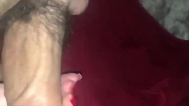 Monster shemale cock in guy's mouth