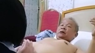 Asian Grandpa Premature Ejaculation With CD