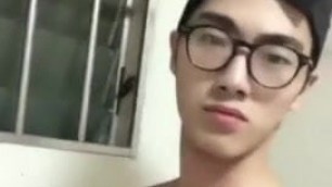 Asian Twink moaning cumshots