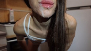 He Cum Twice! my Mouth Full of Hot Delicious Cum 4K