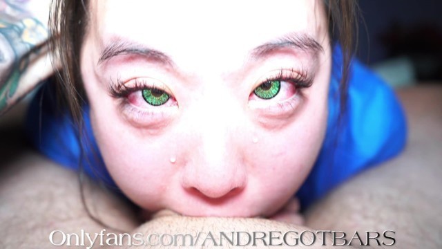 Green Eyes ASIAN NURSE Deepthroat Crying POV Blowjob for her Patient! ( Sukisukigirl )