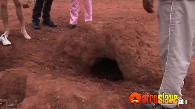 Perv African in a hole to see fucking