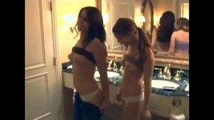 Two girls are playing with themselfs in front of a webcam sexy-cam-show&period;com